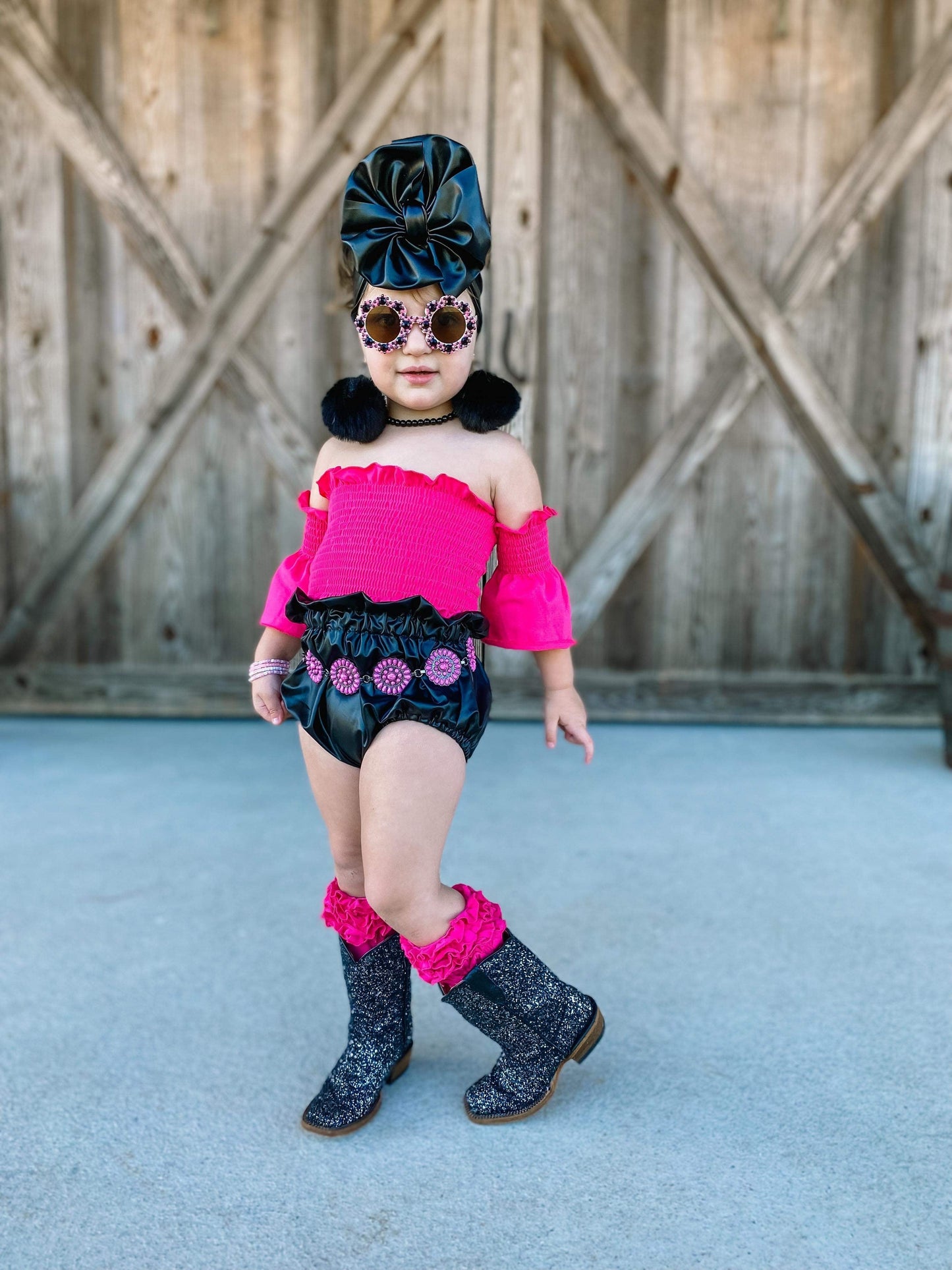 Black Disco Sparkle Tanner Mark Boots