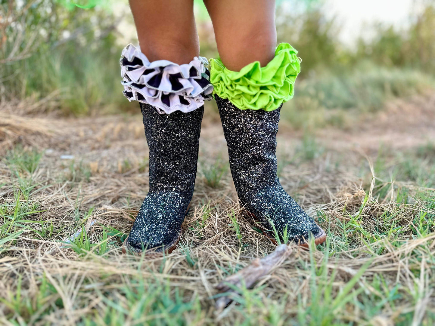 Black Disco Sparkle Tanner Mark Boots