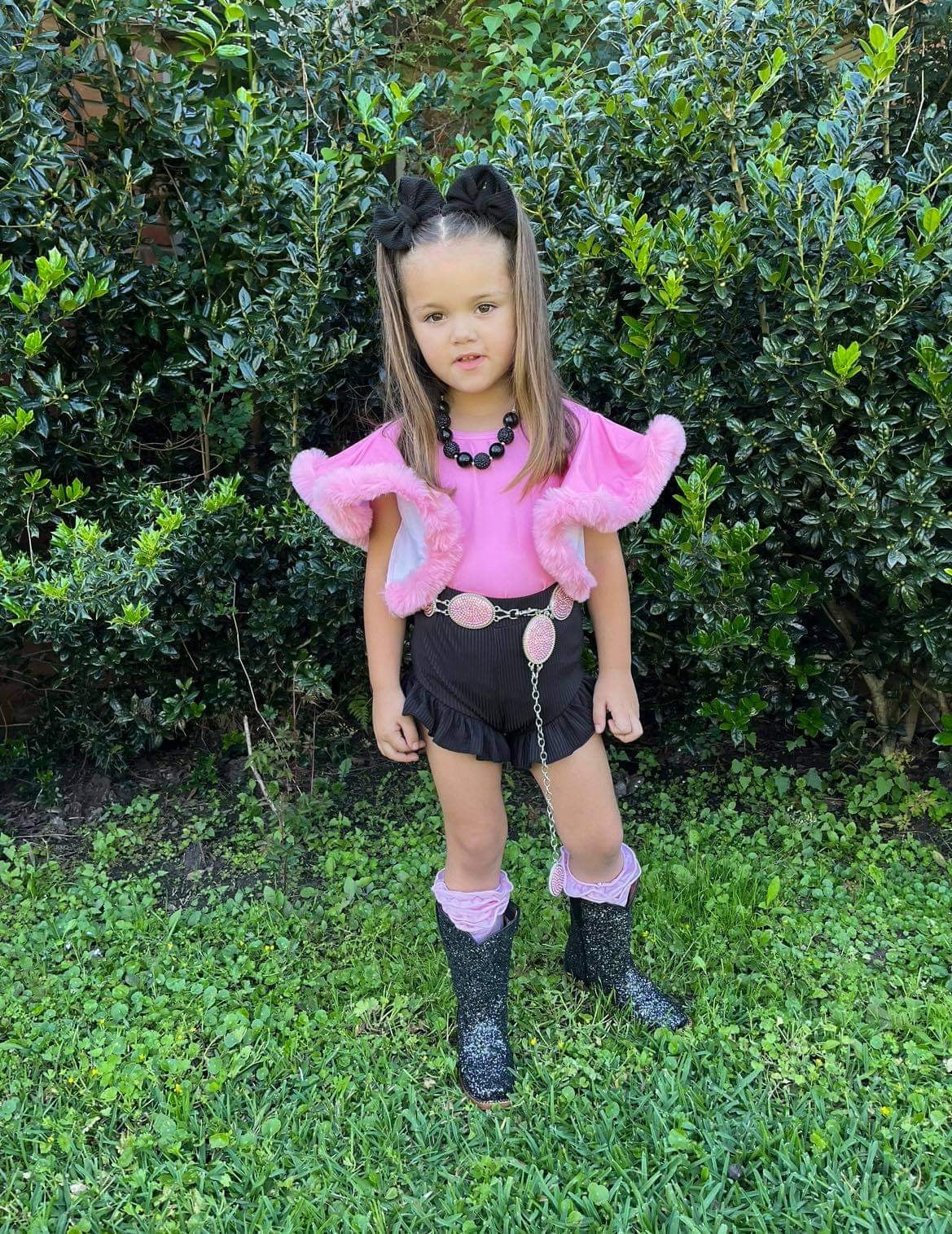 Black Disco Sparkle Tanner Mark Boots